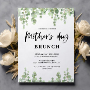 Spring floral Mother's day Brunch Invitation