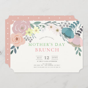 Spring Floral Mother's Day Brunch Invitation