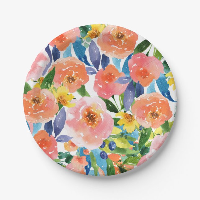 Spring Floral Party Plates (Front)