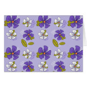 Spring Floral Pattern in Purple Blank Inside (Front Horizontal)