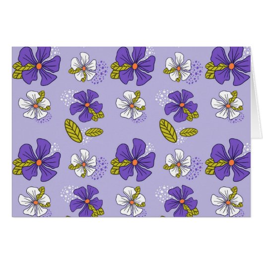 Spring Floral Pattern in Purple Blank Inside (Front Horizontal)