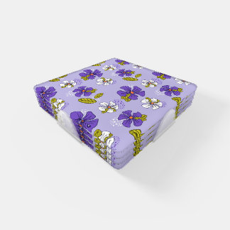 Spring Floral Pattern in Purple  Coaster Set