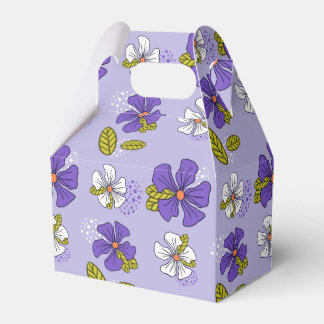 Spring Floral Pattern in Purple  Favor Boxes