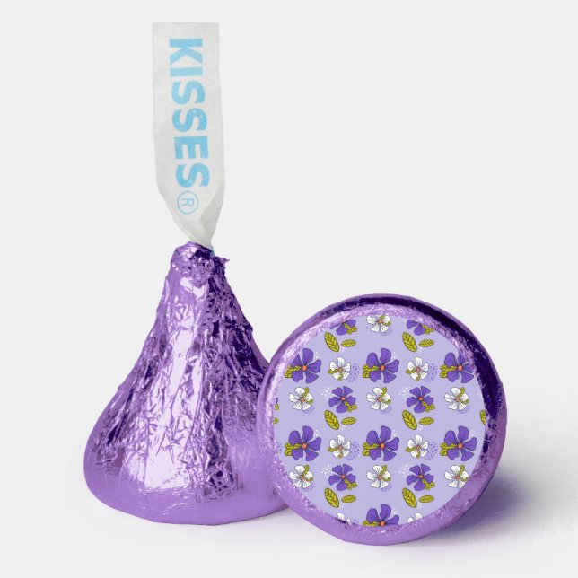 Spring Floral Pattern in Purple  Hershey®'s Kisses® (Front)