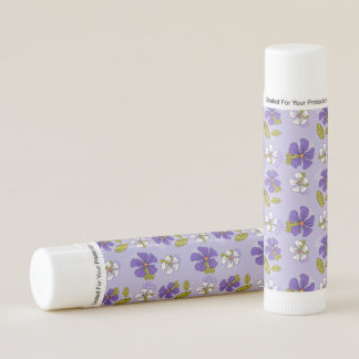 Spring Floral Pattern in Purple  Lip Balm