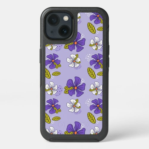 Spring Floral Pattern in Purple  iPhone 13 Case
