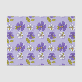 Spring Floral Pattern in Purple  Tissue Paper