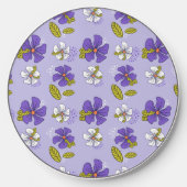Spring Floral Pattern in Purple Wireless Charger (Front)