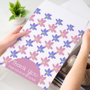 Spring Floral Pattern Thank You Business Envelope Mailers