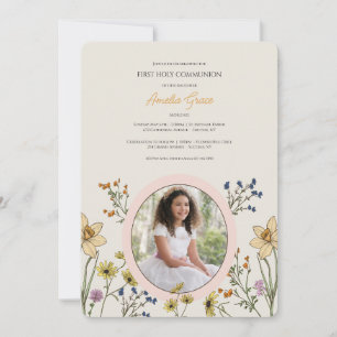 Spring Floral Photo Invitation