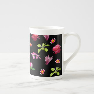 Spring Floral Photo Print Bone China Cup
