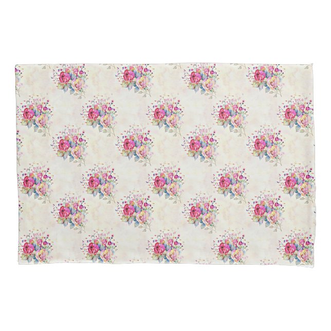 Spring floral  pillow case (Front)