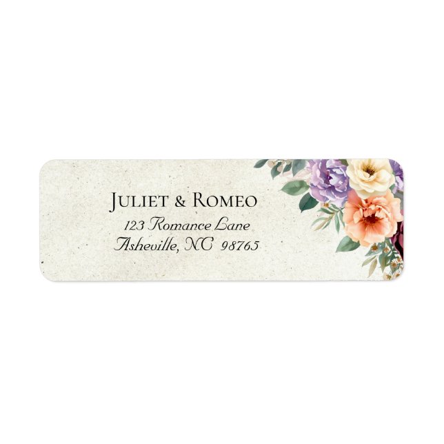 Spring Floral Return Address Label (Front)