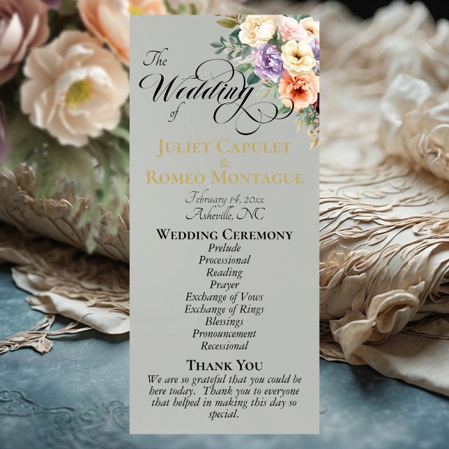 Spring Floral - Sage Wedding Program (Creator Uploaded)