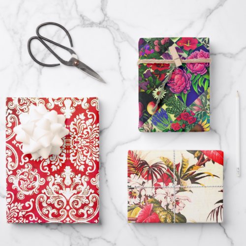 Spring Floral Sets Woodbury  Hollywood Floral Wrapping Paper Sheets