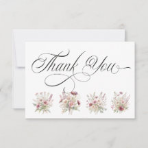 Spring Floral Thank You Card