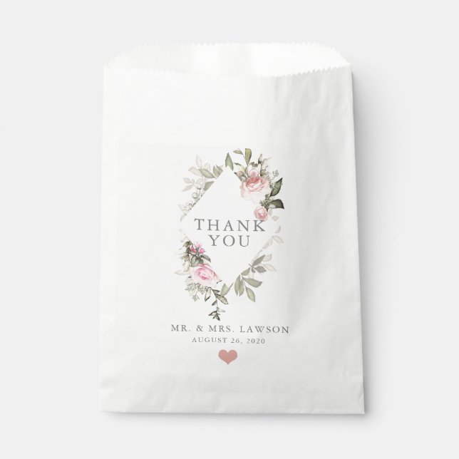 Spring Floral | Thank You Favor Bag (Front)