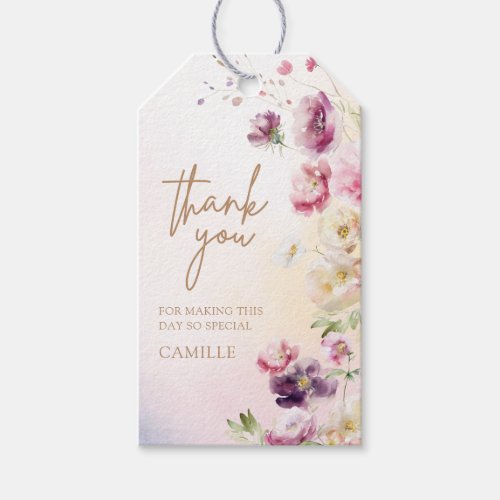 Spring Floral Thank you Gift Tags