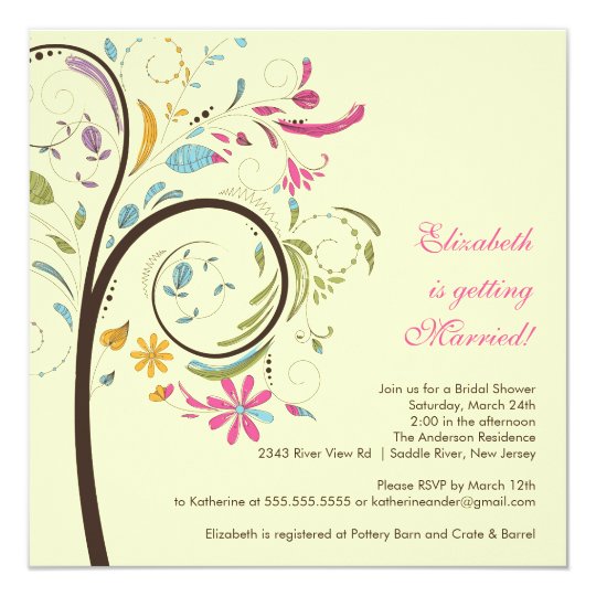 Spring Bridal Shower Invitations 8