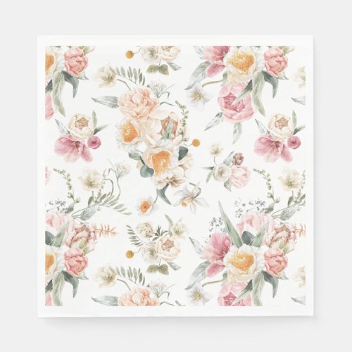 Spring Floral Tulips  Napkins