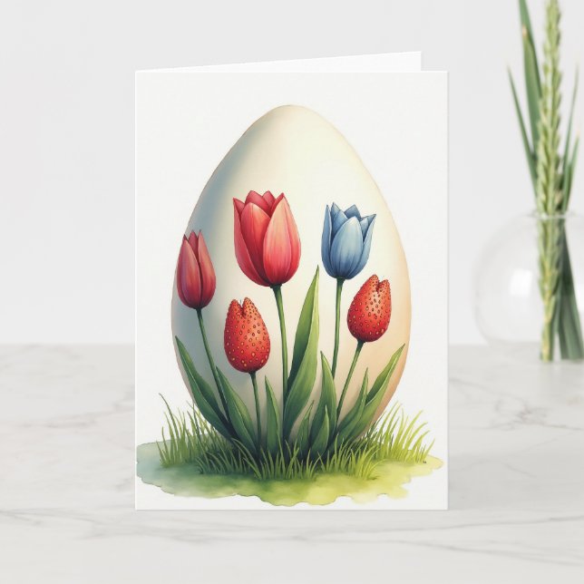 Spring Floral Watercolor Art Card (Front)