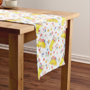 Spring Floral Watercolor Table Runner – April Show