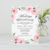 Spring Floral Watercolor Wedding Anniversary Invitation (Standing Front)