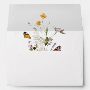 Spring Floral Watercolor Wedding Invitation Envelope