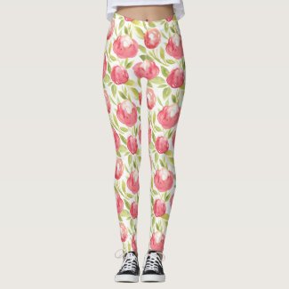 Spring Floral Watercolours: Rose By Any Other Name Leggings