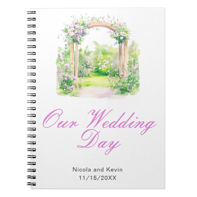 Spring Floral Wedding Arch Notebook (Front)