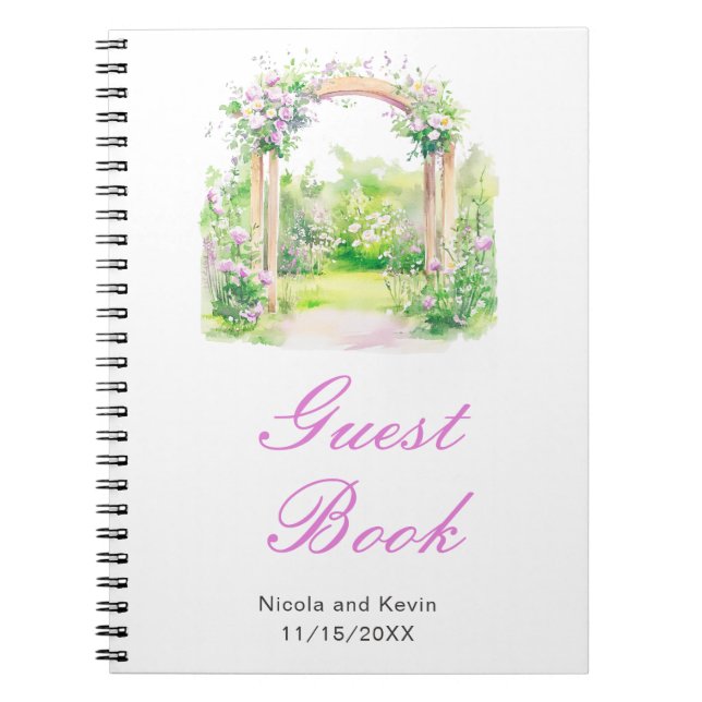 Spring Floral Wedding Arch Notebook (Front)