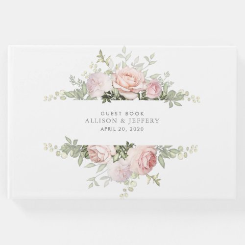 Spring Floral Wedding Guest Book