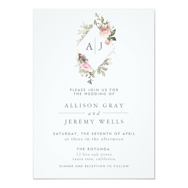 Spring Floral Wedding Invitation