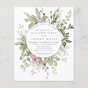 Spring Floral Wedding Invitation Flyer