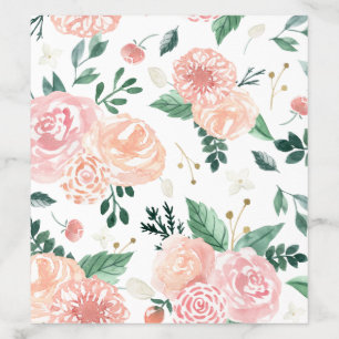 Spring Floral Wedding Leaf Invitation Envelope Liner