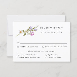 Spring Floral Wedding RSVP Response Card