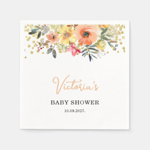 Spring Floral Welcome baby Shower Napkins