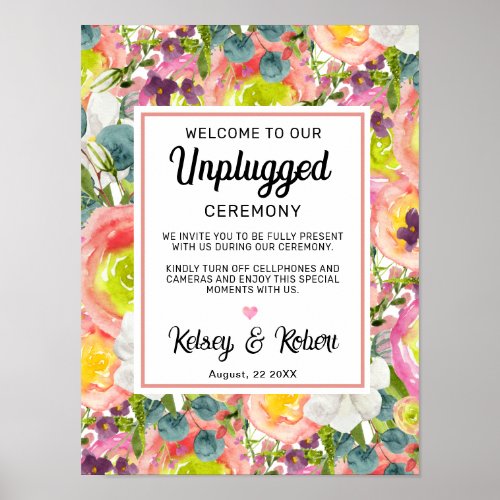  Spring Floral Welcome Printable Wedding Sign