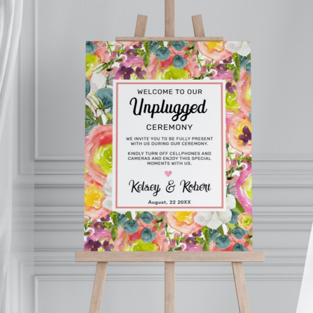  Spring Floral Welcome Wedding Sign (Creator Uploaded)