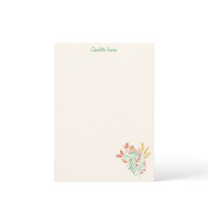 Spring Floral Wildflowers Personalized Stationery Thank You Card