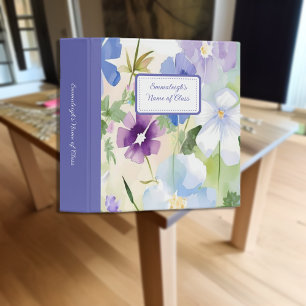 Spring Florals for School  3 Ring Binder