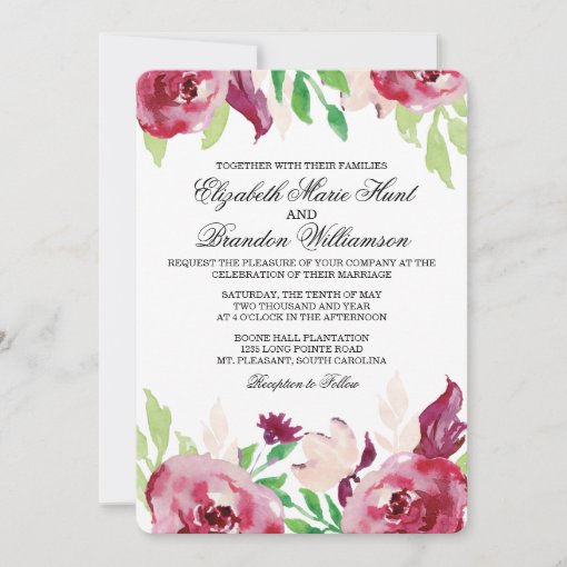 Spring Florals | Invitation | Zazzle