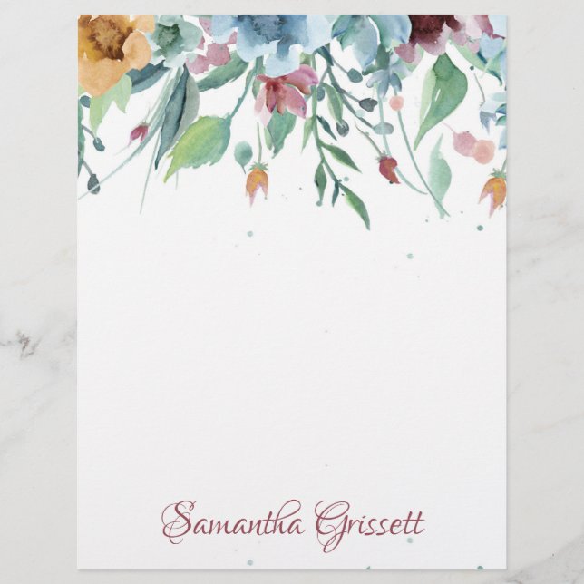Spring Florals Letterhead (Front)