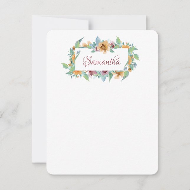 Spring Florals Note Card (Front)