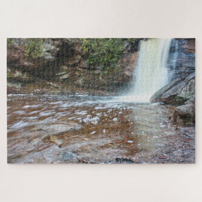 Spring Flow at Hungarian Falls – Upper Peninsula Jigsaw Puzzle (Horizontal)
