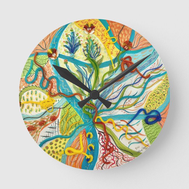 Spring Flow Colorful Wall Clock (Front)