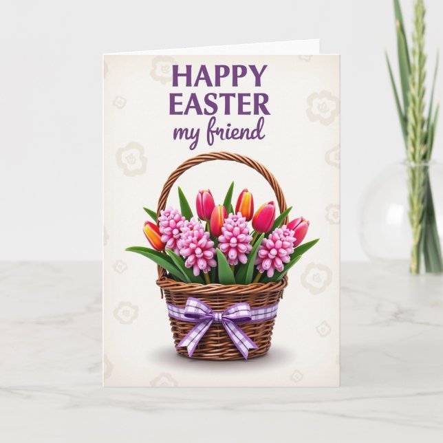 Spring Flower Basket Card (Front)