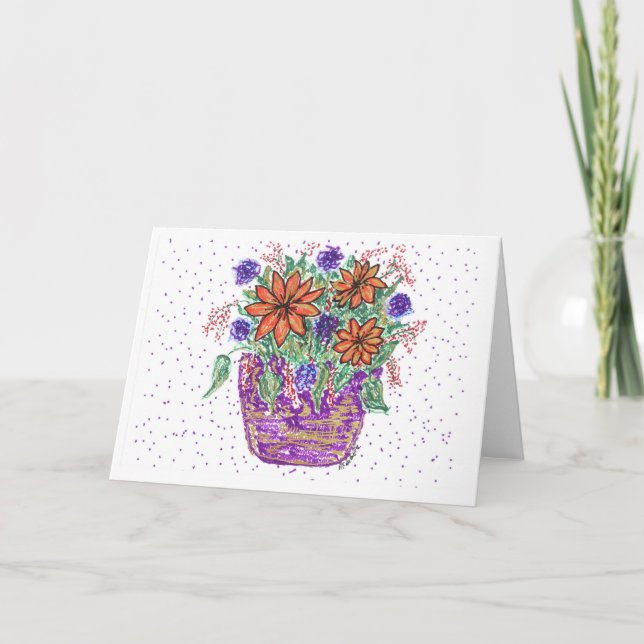 Spring Flower Basket Card (Front)