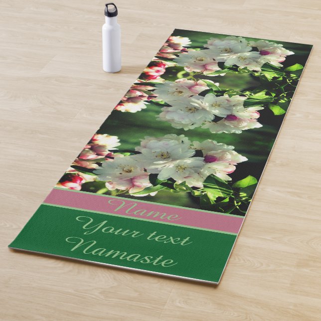 Spring Flower Blossoms Personalized Yoga Mat (In Situ)