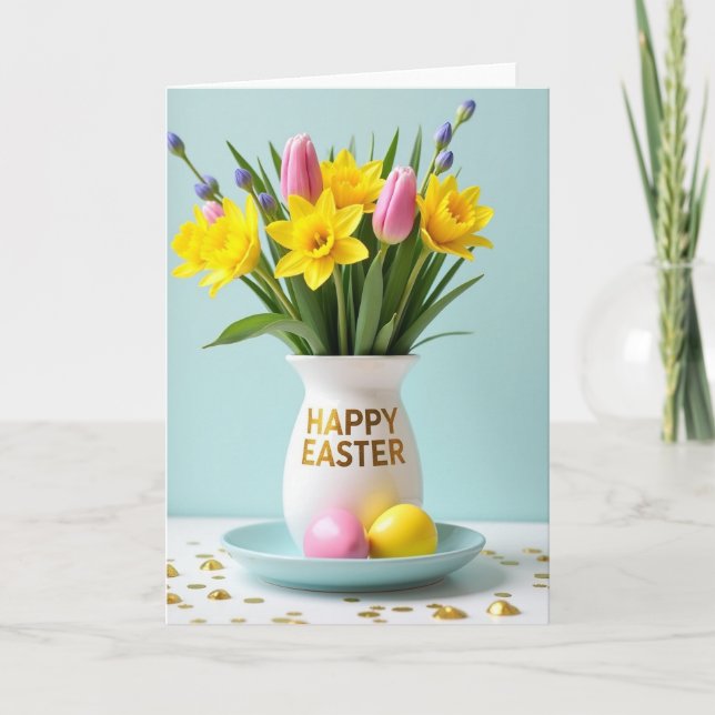 Spring Flower Bouquet Art Card (Front)